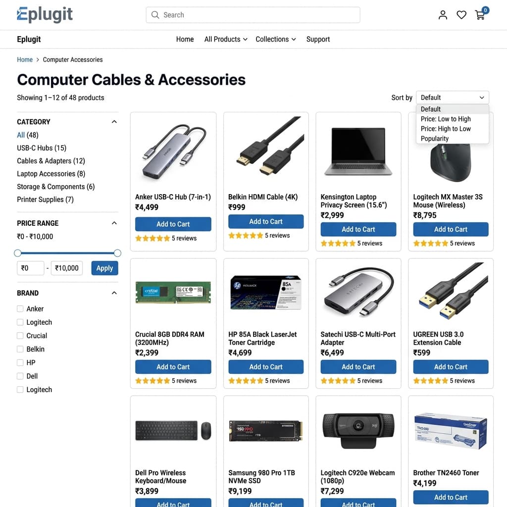 Eplugit, Catalogue