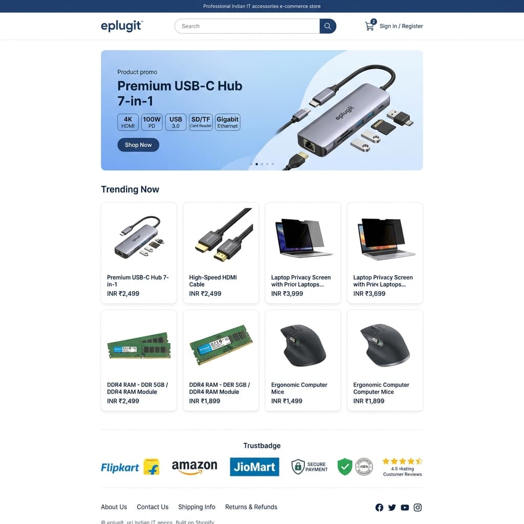 Eplugit, E-commerce